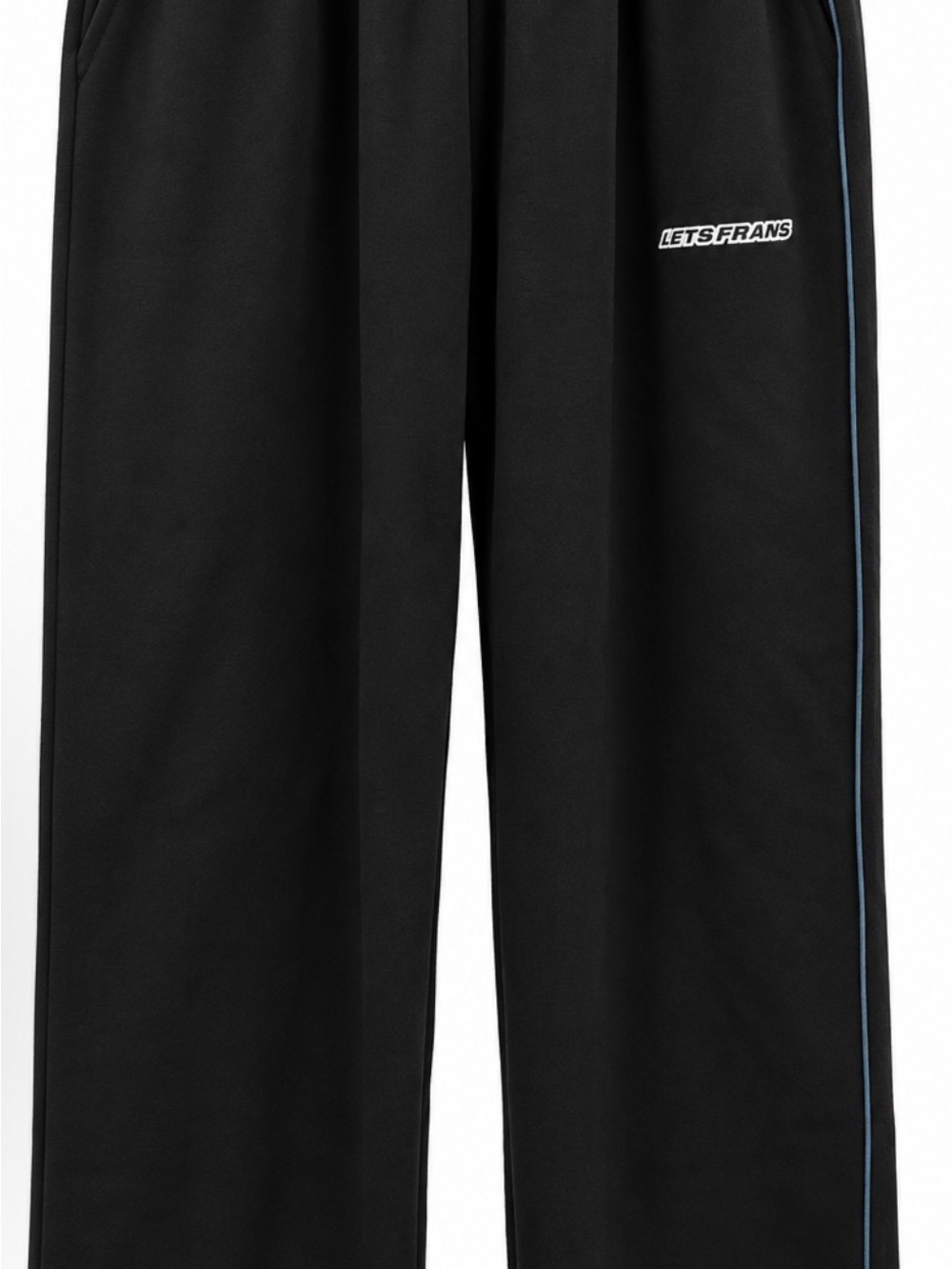 Over sized Black Track Pants with Side Stripe by iets frans